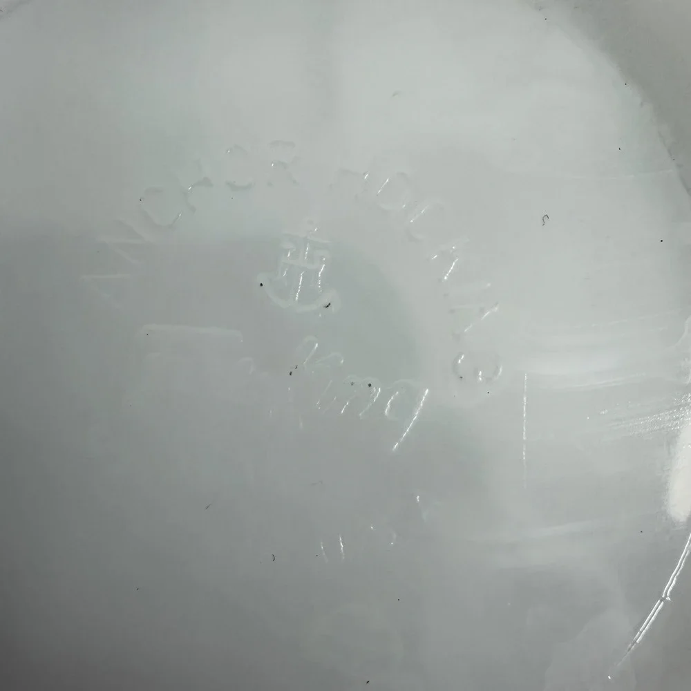 Vintage Fire-King Summerfield Fruit Milk Glass Mixing Bowl Anchor Hocking 1.5 Qt
